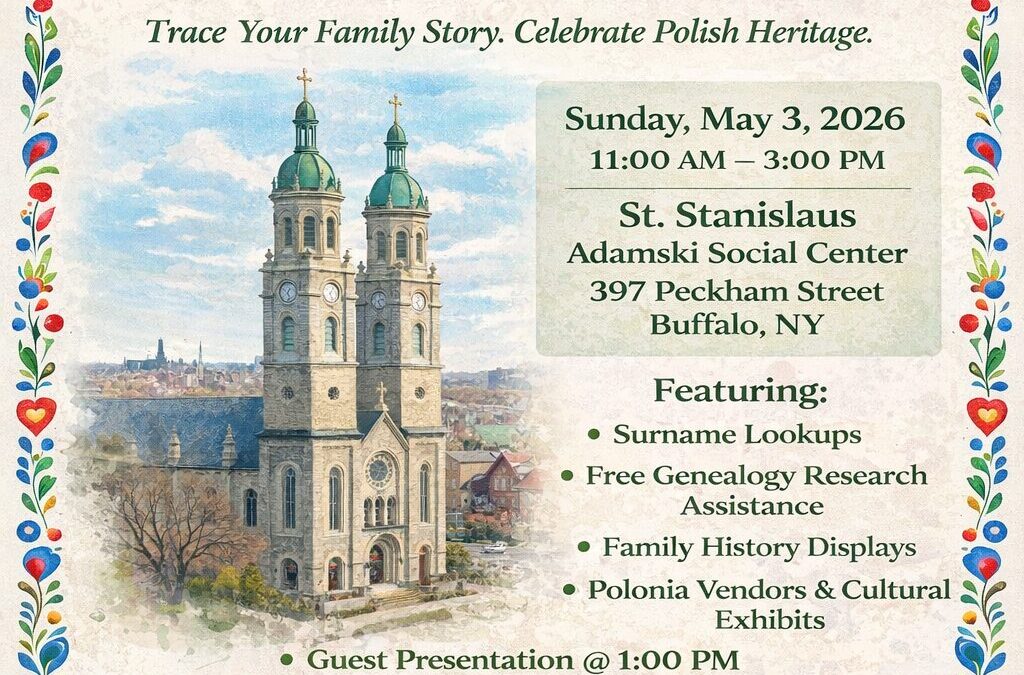 Polish Genealogy & Polonia Fair Returns May 3